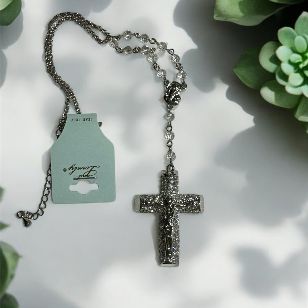 Silver Cross Pendant Necklace